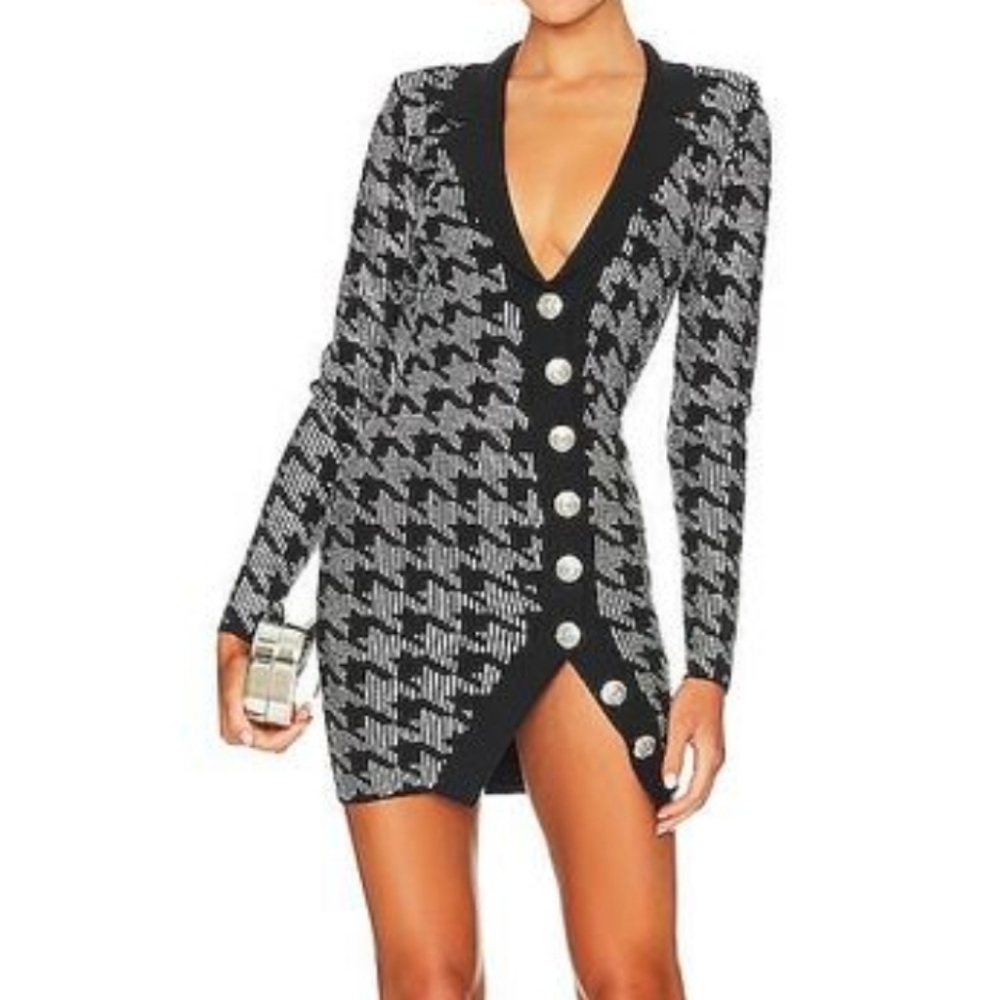 Retrofete sequined sweater dress